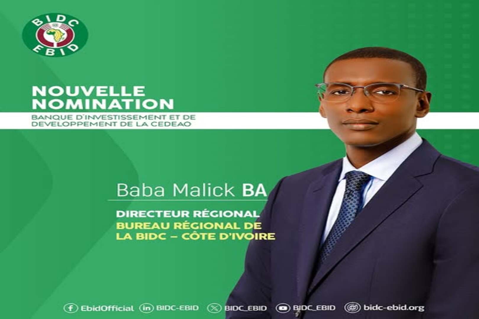 Mr. Baba Malick Ba Appointed Regional Director for BIDC’s West African Operations